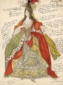 Costume Design For The Production Prologue La Reine - Lev Samoilovich Bakst