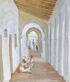 Figures In A Portico, Algeria - Alexander Evgenievich Yakovlev