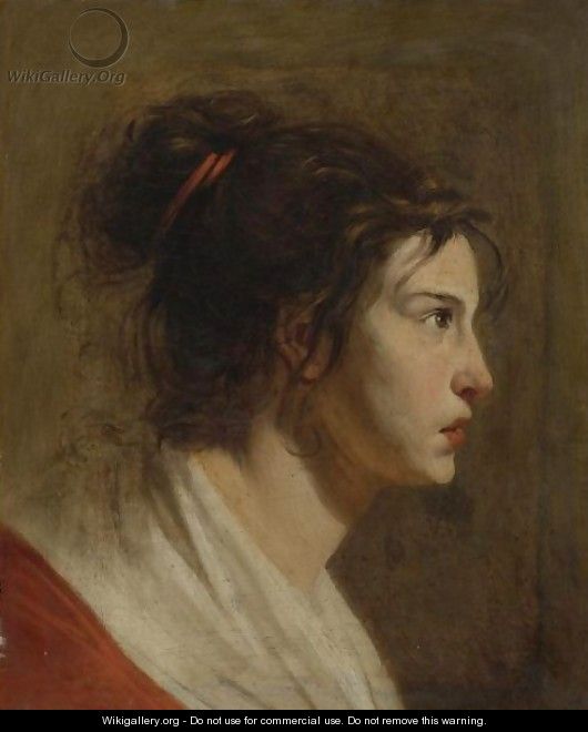 Head Of A Young Woman - French School