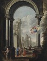 Architectural Capriccio With The Holy Family - (after) Viviano Codazzi