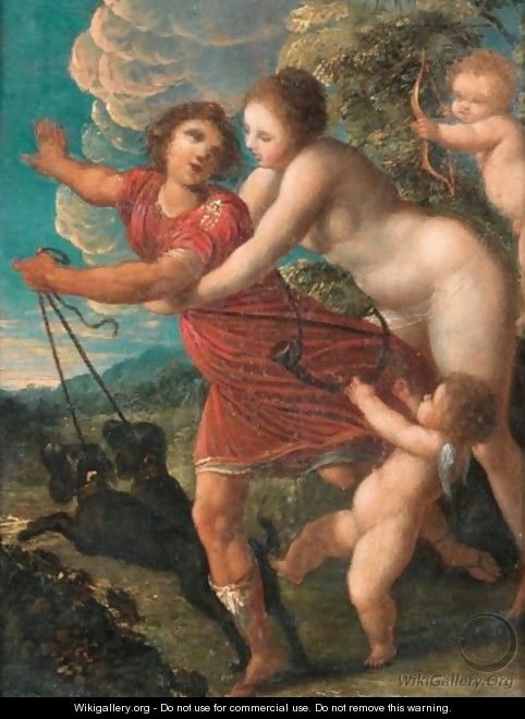 Venus Et Adonis - Moses Ter Borch
