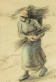 Femme Portant Un Fagot - Camille Pissarro