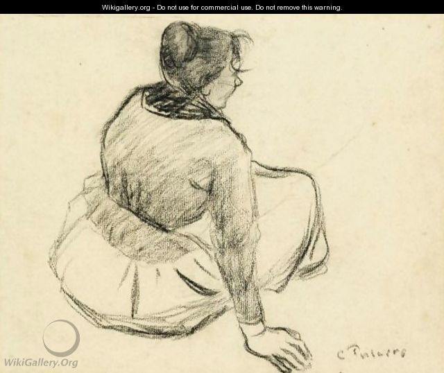 Femme Assise - Camille Pissarro