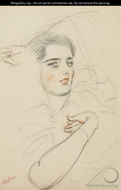 Portrait Of Diana Mitford - Paul Cesar Helleu