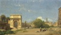 The Arch Of Titus, Rome - Francois-Antoine-Leon Fleury