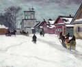 Russian Village In Winter - Arnold Borisovich Lakhovsky