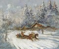 Troika Racing Through The Snow - Konstantin Alexeievitch Korovin