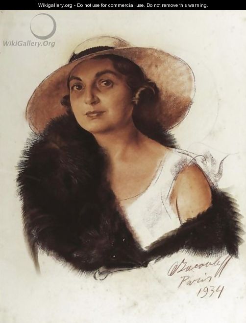 Portrait Of An Elegant Lady - Alexander Evgenievich Yakovlev