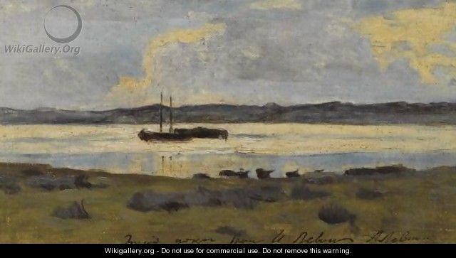 Boats On A Lake - (after) Isaak Ilyich Levitan