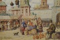 Market Scene - Vadim Mikhailovich Shulz