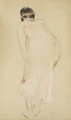 A Woman Bent Forward - Paul Cesar Helleu