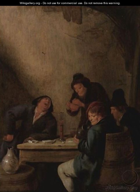 Peasants Drinking In A Tavern - Jan Miense Molenaer