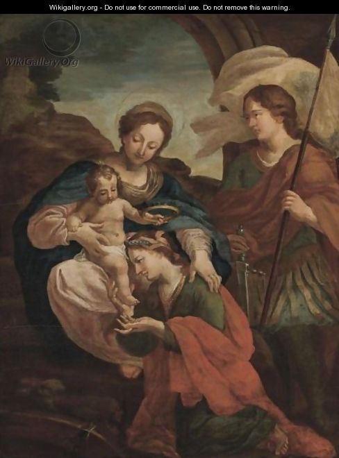 Madonna And Child With Saints - (after) Carlo Maratta Or Maratti