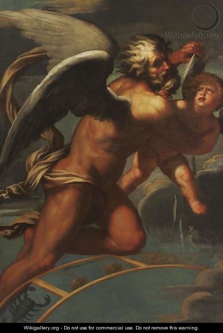 Time Plucking The Wings Of Eros - (after) (Giovanni Antonio De