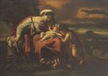 Madonna And Child With St. John The Baptist - (after) Luca Giordano