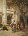 Outside The Mosque 2 - Frederick Arthur Bridgman