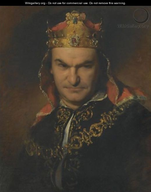 Portrait Of The Actor Bogumil Dawison As Richard III - Friedrich Ritter von Amerling
