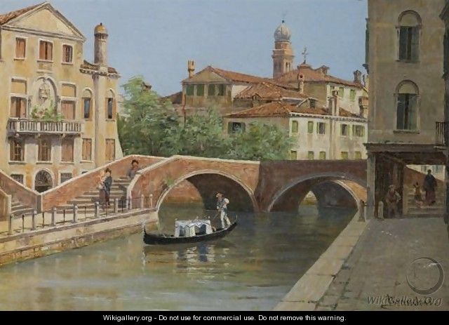 A Venetian Bridge - Antonietta Brandeis