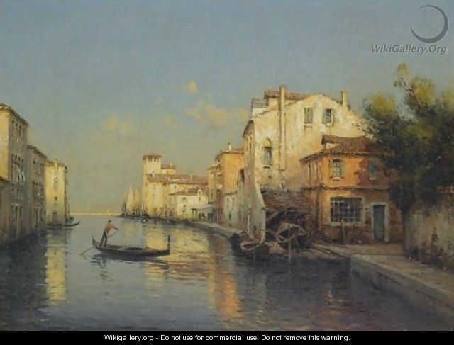 Gondole Sur Un Canal A Venise - Antione Bouvard