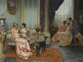 Interior With Elegant Figures - Vittorio Reggianini