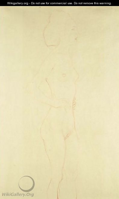 Female Standing Nude - Gustav Klimt