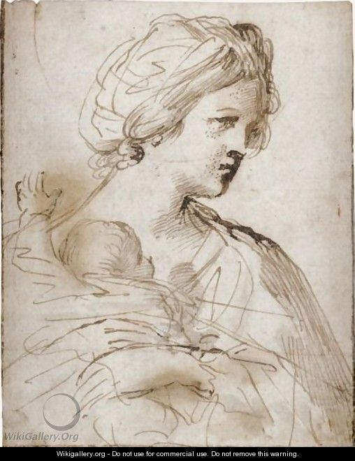 Donna Con Bambino - Giovanni Francesco Guercino (BARBIERI)