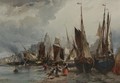 Among The Fishing Boats - Jules Achille Noel