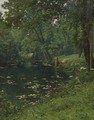 A Woodland Pond - Henri Biva