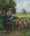 Shepherdess And Her Flock - Julien Dupre