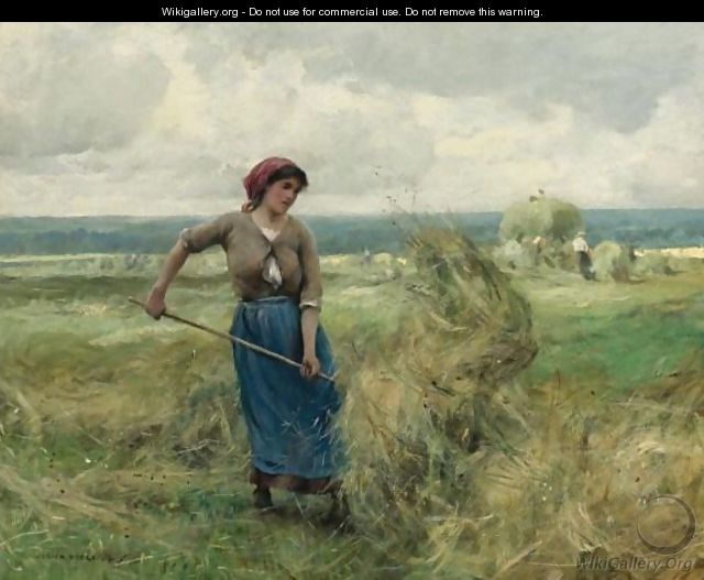 Woman Raking Hay - Julien Dupre