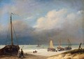 Bomschuiten On The Beach - Nicolaas Johannes Roosenboom