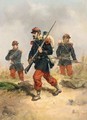 Soldiers In A Field - Hermanus Koekkoek