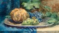 A Still Life With Grapes And A Pumpkin - Cornelie Josephine Wilhelmina Slager