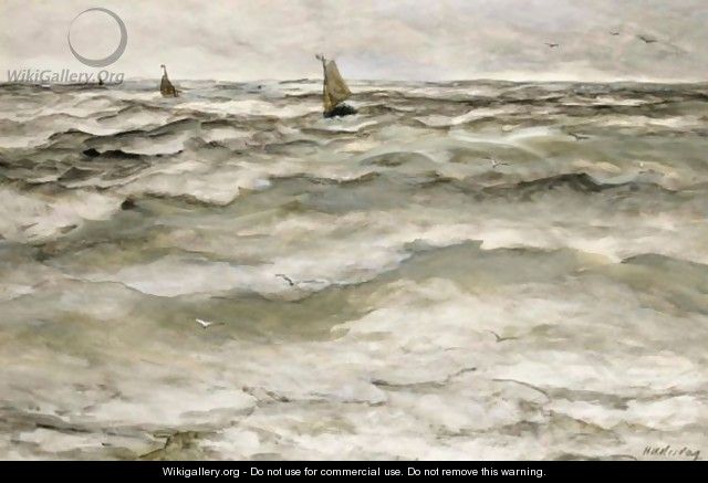 Fishing Boats At Sea 2 - Hendrik Willem Mesdag