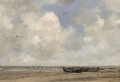 Moored Boats On Scheveningen Beach - Jacob Henricus Maris