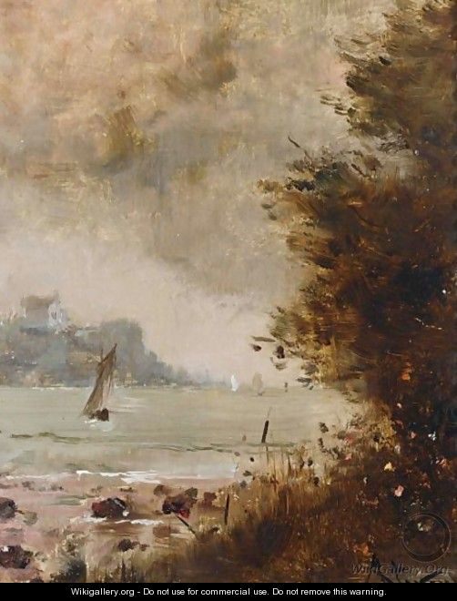 A View Of A Lake - Alfred Stevens