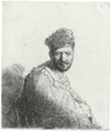 Bearded Man In A Furred Oriental Cap And Robe The Artist's Father - Rembrandt Van Rijn