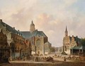 A Busy Day On A Town Square - Cornelis De Kruyff