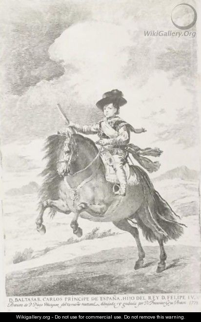 Balthasar Carlos, After Diego Velasquez - Francisco De Goya y Lucientes