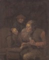 A Tavern Interior With Peasants Playing Cards - Egbert Jaspersz. van, the Elder Heemskerck