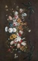 A Swag Of Roses, Tulips, Lilies, Irises, Honeysuckle And Various Other Flowers - (after) Jan The Elder Brueghel