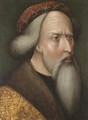Portrait Of A Man, Bust Length, Facing Right, Said To Be The Holy Roman Emperor Sigismund (1368-1437) - South German School