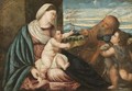 The Holy Family With The Infant Saint John The Baptist - (after) Polidoro Lanzani (see Polidoro Da Lanciano)