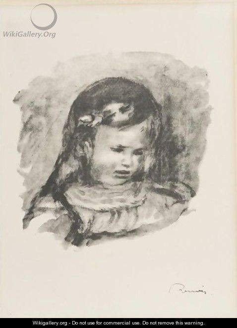 Claude Renoir La Tete Baisee - Pierre Auguste Renoir