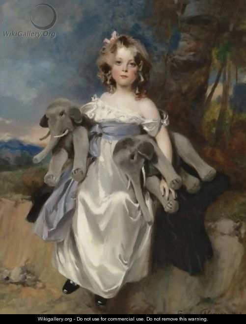 Portrait Of Mademoiselle Herpin - Francois Flameng