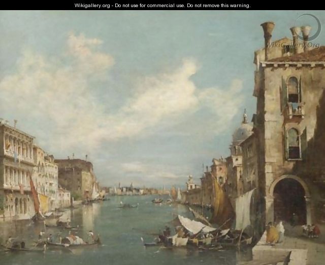 Venice, A View Of The Entrance Of The Grand Canal With Santa Maria Della Salute 2 - (after) Francesco Guardi