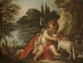 The Infant Saint John The Baptist In The Wilderness - Roman School