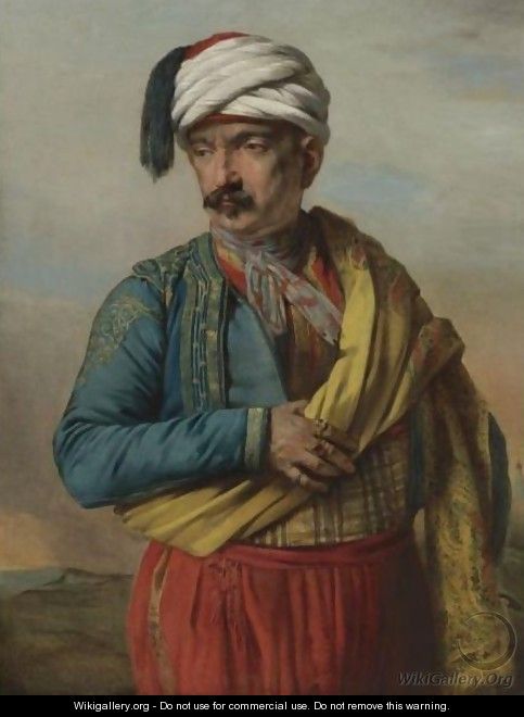 Portrait Of An Eastern Nobleman - (after) Claude-Joseph Vernet