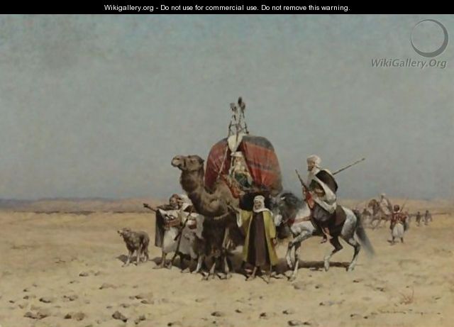 Danger In The Desert - Alfred Wordsworth Thompson