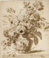 Still Lifes, Of Peonies, Narcissi And Other Flowers, One With A Porphyry Vase - Willem van Leen